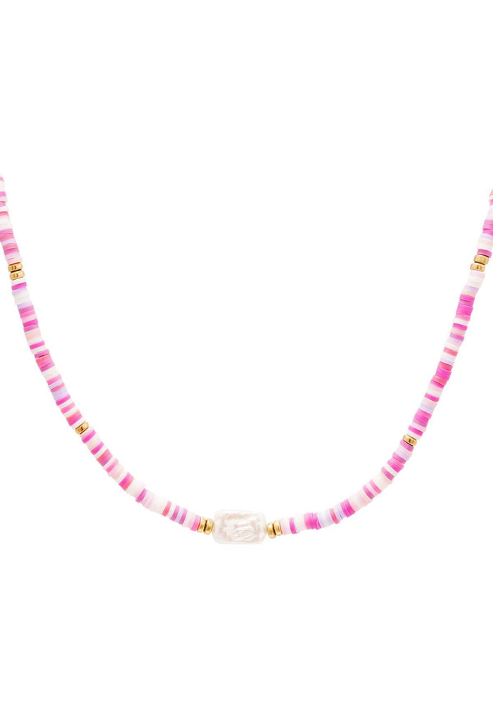 Colourfull necklace Pink