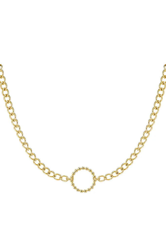 Link chain with circle Gold
