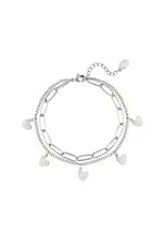 Bracelet Chain Heart Silver