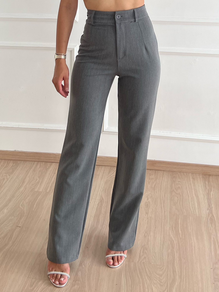 Lena Pantalon Washed Grey