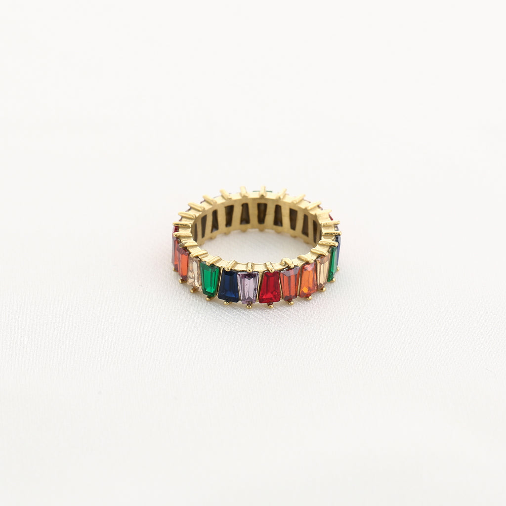 Statement Colour Ring Gold