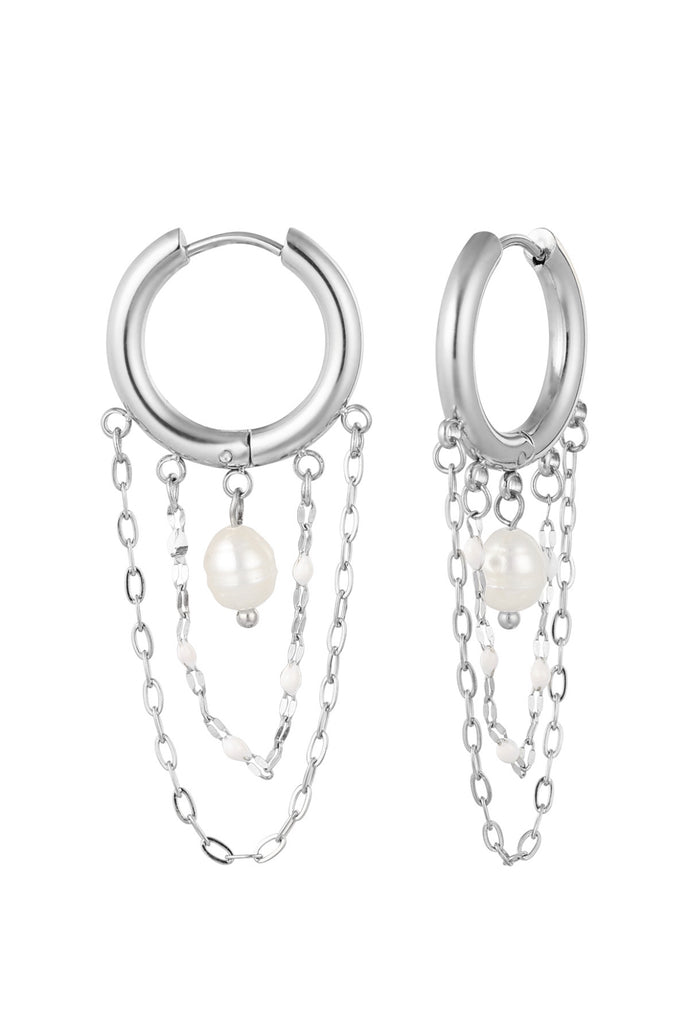Earrings Pearl Party Silver