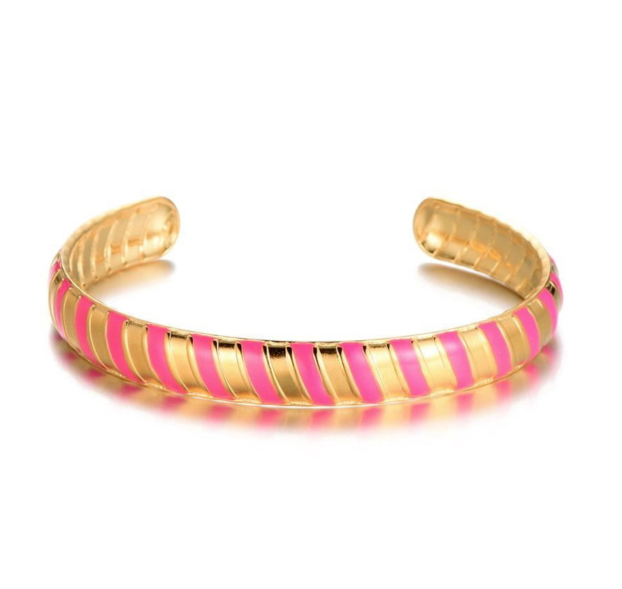 Bangle Bracelet Gold/Pink