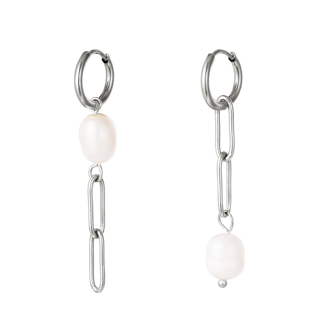 Pearl Earrings Silver