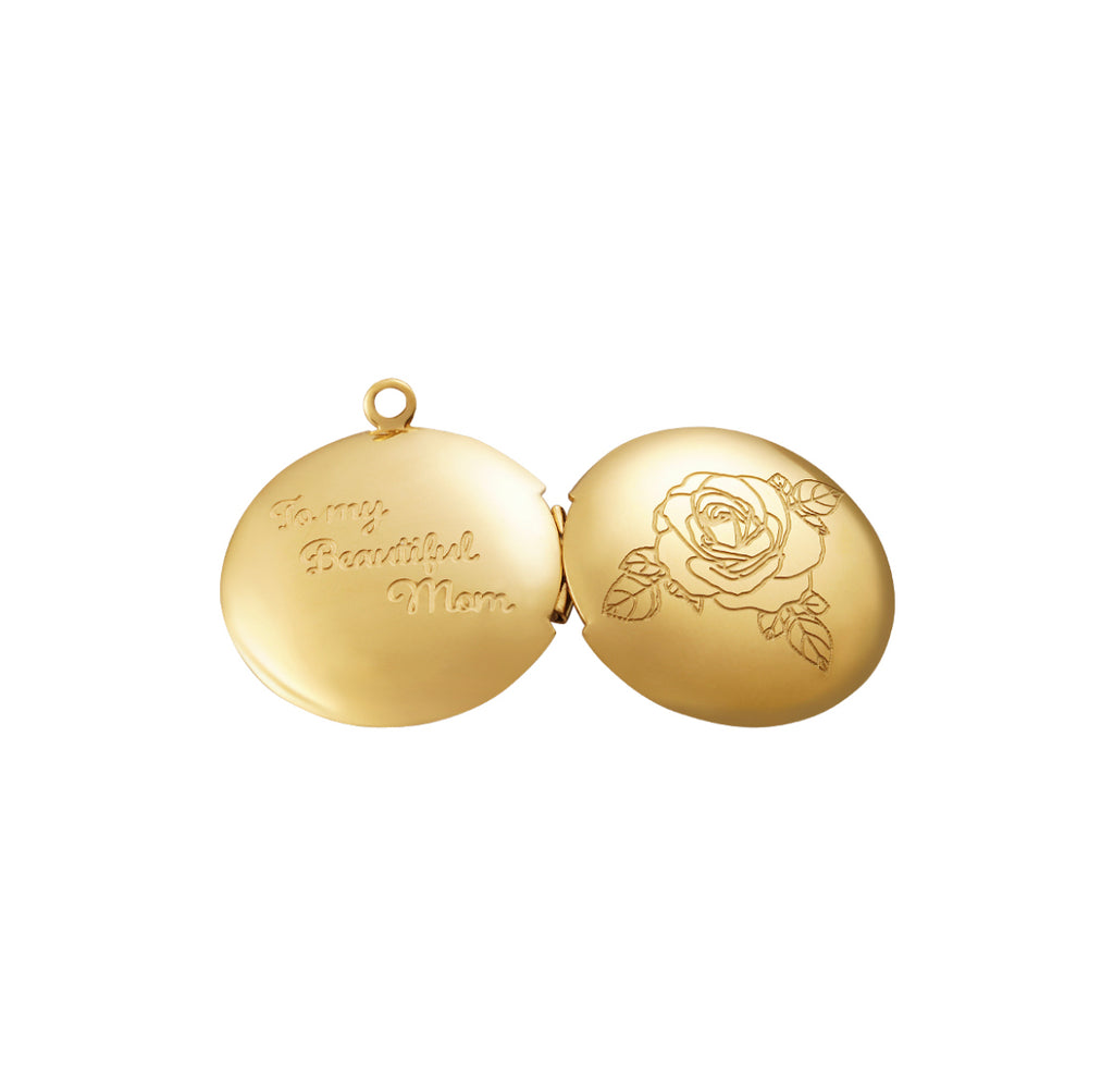 Mothers Day Necklace Round Gold